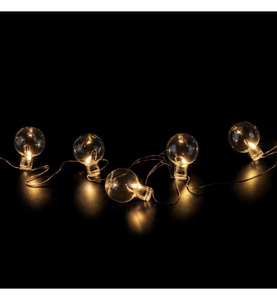 STT, STT Outdoor LED Lichterkette Orion Glass Balls 285cm, STT - Lichterkette BATTERY LIGHT - kupfer - Metall - 285 cm