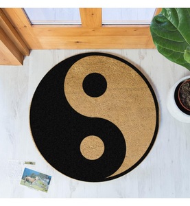 Home, Home - Fussmatte Yin Yang - 70 x 1.5 cm - Camel und Schwarz, 