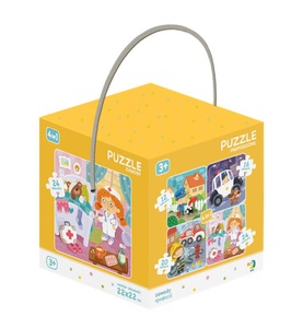 DoDo, Dodo - Puzzle 4in1 Berufe 4er Pack, 36M+, 