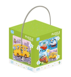 DoDo, Dodo - Puzzle 4in1 Transportmittel 4er Pack, 36M+, 