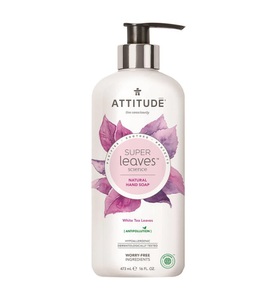 Attitude, Attitude Super Leaves Handseife weisser Tee 473ml, Attitude Super Leaves Flüssige Handseife