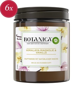 Air Wick - 6er-Set Duftkerzen  Botanica  Himalaya Magnolie & Vanille - 6 x 205 g