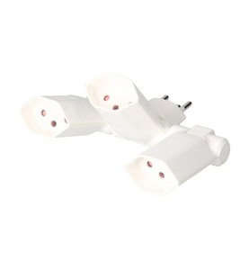 undefined, Clip Clap Abzweigstecker 3xTyp13 weiss, Clip Clap Abzweigstecker 3xTyp13 weiss