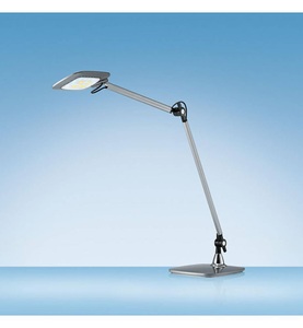 Hansa, Hansa LED-Tischleuchte E-MOTION Sensorschalter, dimmbar, Kopf drehbar, Doppelarm silber, Hansa LED Leuchte, Emotion, 10W, silber, 41-5010.688