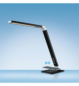Hansa, Hansa - 2in1 Lampe & Induktionsladegerät LED Magic Plus 2in1 10W - Schwarz, Hansa Tischleuchte LED Magic Plus, dimmbar, USB & Qi-Charging, 41-5010.716