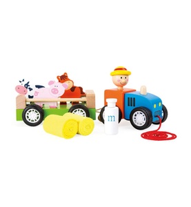 small foot®, small foot ® Holztraktor Bauer mit Tieren - bunt, 