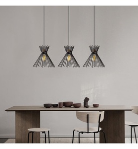 Home, Home - Hängelampe Kirpi - Schwarz, Hängeleuchte Kirpi 3088 3-flammig linear schwarz
