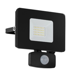 Eglo, LED-Außenstrahler Faedo 3 mit Sensor, schwarz, 20W, Eglo Applique extérieure Faedo 3
