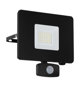 Eglo, LED-Außenstrahler Faedo 3 mit Sensor, schwarz, 30W, Eglo Applique extérieure Faedo 3