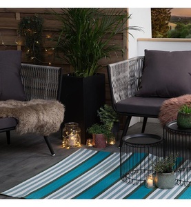 Beliani, Beliani Outdoor Teppich blau 120 x 180 cm ELURU, 
