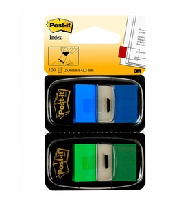 3m, 3M - Post-it® Index Promotion I680-GB2, Post-it Index 680-GB blau/grün