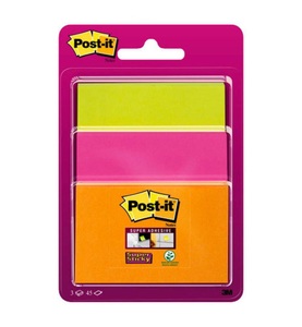 3m, 3M - Post-it® Super Sticky Notes 34323POG, POST-IT Super Sticky Notes 3432SS3PO multicolor 3 Stück