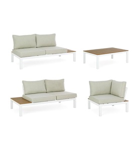 mutoni Garten Deluxe, Garten Ecklounge Elias weiss, Garten Ecklounge Elias weiss