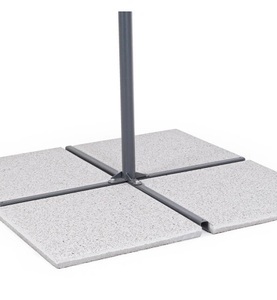 mutoni Garten Deluxe, Platten zu Schirmständer 50x50 Zement Mix weiss (4er-Set), Platten zu Schirmständer 50x50 Zement Mix weiss (4er-Set)