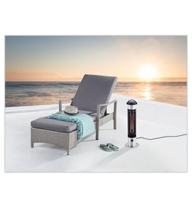 Beliani, Beliani Terrassenstrahler elektrisch Aluminium 800 Watt VEZUVIO kurz, 