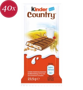 Wine & gourmet, Wine & Gourmet - Ferrero Kinder Country - 40x 24 g, Kinder Country 23.5g