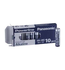 Panasonic, Panasonic - Batterien Powerline 10x LR03 (AAA), Panasonic Batterie Alkaline Powerline Industrial AAA 10 Stück