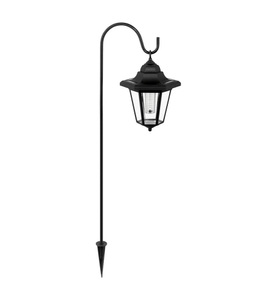 Eglo, Eglo - Solar-LED-Gartenleuchte - Schwarz und Transparent - Transparent und Schwarz, 
