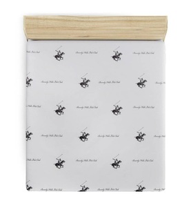 Beverly hills polo club, Beverly Hills Polo Club - Spannbetttuch - 160 x 200+20 cm - Violett und Weiss, 