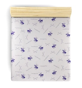Beverly hills polo club, Beverly Hills Polo Club - Spannbetttuch - 90 x 190 + 25 cm - Weiss und Violett, 