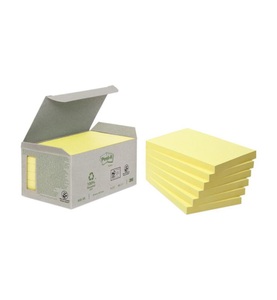 3m, 3M - ™ - Post-it® Recycling Notes 655-1B 127 x 76 mm, 3M Post-it Haftnotizen Recycling, 126mm x 76mm, gelb, 655-1B, (6 x 100 Blatt)