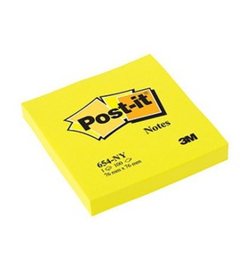 3m, 3M - ™ - Post-it® Notes 654NGE 76 x 76 mm, Post-it Notizzettel Post-it 7.6 x 7.6 cm, 6 Blöcke