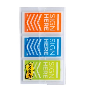 3m, 3M - ™ - Post-it® Index 682-SH-OBLEU, POST-IT Index Sign here 23,8x43,2mm 682SHOBL rot, blau, grün 60 Index