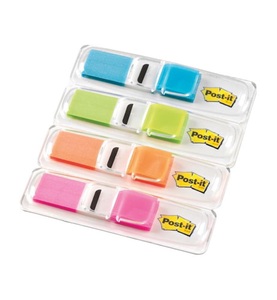 3m, 3M Page Marker Post-it Index zwei, 3M Post-it Index, 25.4mm x 43.2mm, 4 Farben, I680-P6, (4 x 50 Blatt, 2 x Pfeile)