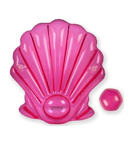 Yeaz, Yeaz - Luftmatratze Seashell - Rosa, YEAZ - GIANT SERIE SEASHELL Badeinsel pink brigth pink, One Size, Rosa