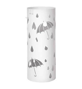SONGMICS, Songmics - metall Schirmständer mit Wasserauffangschale Haken rund Ø 19.5 x 49 cm weiss Regenschirmständer Regenschirm LUC23W, SONGMICS Schaukelstuhl »91 cm x 115 cm«