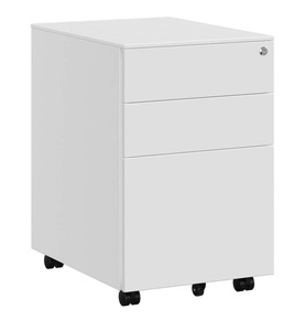 SONGMICS, Songmics - Stahl Rollcontainer mit 3 Schubladen und Hängeregistratur Abschliessbarer Büroschrank, Schrankkorpus Vormontiert, 52 x 39 x 60 cm Weiss OFC60WT, Northio - Stabiler Welpengarten für drinnen ideal den Auslauf, One Size