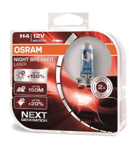 Osram, Osram - Night Breaker Laser Glühbirne Duobox H4 - 12V, OSRAM, Ersatzleuchtmittel, Night Breaker Laser Duobox H4 12V 60/55W P43t, AUTO & BIKE, 64193NL-HCB