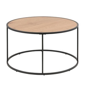 mutoni scandi, Couchtisch Multiple Bronx Eiche, AC Design Beistelltisch »Seaford Rund Nature/Schwarz«