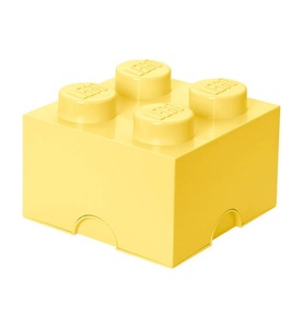 ROOM COPENHAGEN, LEGO Storage Brick 4 pastellgelb, Aufbewahrungsbox, LEGO Storage Brick 4 pastellgelb, Aufbewahrungsbox
