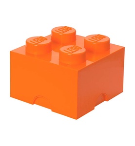ROOM COPENHAGEN, Room Copenhagen LEGO® Storage Aufbewahrungsbox Brick 4 orange 25 x 25 cm, h 18 cm, LEGO Storage Brick 4 orange, Aufbewahrungsbox