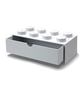LEGO, LEGO - Aufbewahrungsschublade - Grau, LEGO Schreibtischschublade 8 , Aufbewahrungsbox