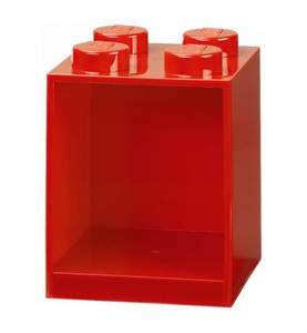 LEGO, LEGO - -Bausteinregal mit 4 Knöpfen - Rot, LEGO Regal Brick 4 Shelf 41141730