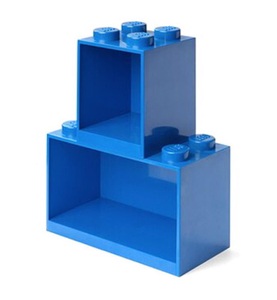 LEGO -  2er-Set Wandregale 4 + 8 Blöcke - Blau