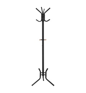 SONGMICS, Songmics - stabil metall Kleiderständer Garderobenständer Garderobe höhe ca. 176 cm schwarz RCR17B, SONGMICS Garderobenständer »8 Haken«