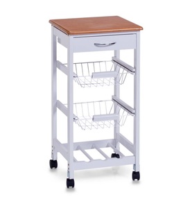 Zeller, Zeller - Küchenrollwagen Bambus MDF - 36 x 36 x 76 cm, Zeller Present Rollwagen »Bamboo«, (1 St.), Multitalent!