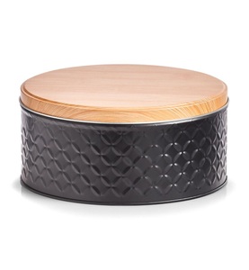 Zeller, Zeller - Metallbox - Schwarz und Hellbraun, Zeller Present Vorratsdose Scandi 2 l, Schwarz