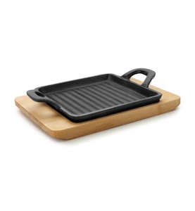 LACOR, Lacor - Grillpfanne Magma - Hellbraun und Schwarz, Magma Mini Grill quadratisch 19.5x14x1.7cm