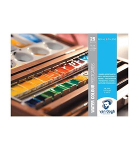Talens, Postkartenblock Natur Postkartenblock Natur, Van Gogh Aquarellblock Postkarten, A6, 25 Stück, Weiss