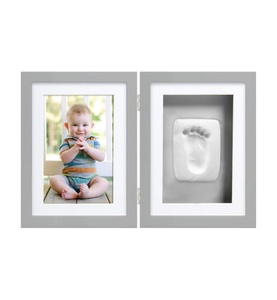 Pearhead, PEARHEAD Tisch-Fotorahmen mit Abdruckmaterial grau, Pearhead - Tisch-Fotorahmen mit Abdruckmaterial, One Size