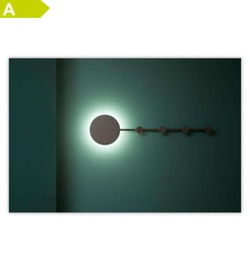 Lorefar (FARO), Als Garderobe nutzbare LED-Wandleuchte Han schwarz, 