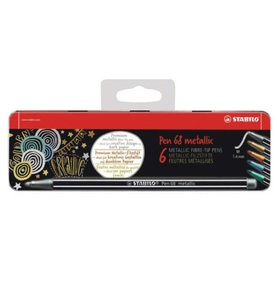 Stabilo, STABILO Filzstifte Pen 68 Metallic 6, STABILO Fasermaler Pen 68 Metallic 6 Stück