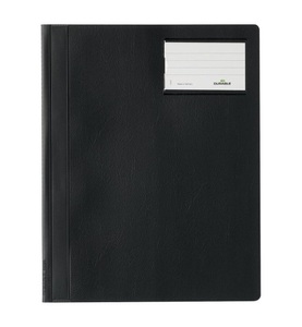 Durable, DURABLE Schnellhefter A4 2500/01 schwarz, Durable Schnellhefter Hartfolie, A4, schwarz, mit Beschriftungsfenster, 250001