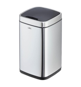 Durable, Durable 342123 342123 Mülleimer 12 Edelstahl Silber One-Touch-Deckelöffnung 1 St., Durable Abfalleimer, NO TOUCH, 12lt, touchless, Edelstahl, 342123