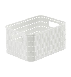 Rotho, Rotho Aufbewahrungskorb COUNTRY A6 / 2, ROTHO - Aufbewahrungskorb COUNTRY - weiss - Kunststoff - 14/18/9.5 cm