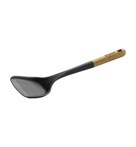STAUB, Staub - Schaber Wok - Schwarz und Braun, Staub Wokwender 31cm Silikon schwarz